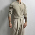 Spring casual men's top, youth fashion formal long sleeved shirt